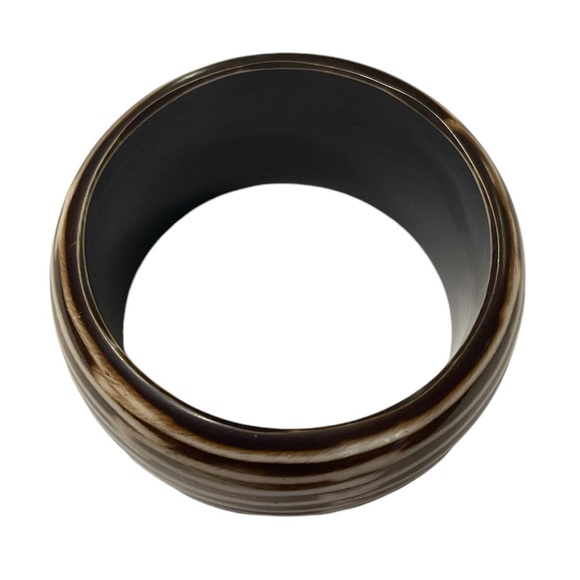 Vintage Chunky Earthtone Bakelite Bangle - Picture 5 of 6